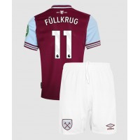 Echipament fotbal West Ham United Niclas Fullkrug #11 Tricou Acasa 2024-25 pentru copii maneca scurta (+ Pantaloni scurti)